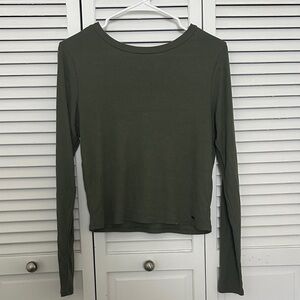 Hollister Dark Green Long Sleeve Women's Top